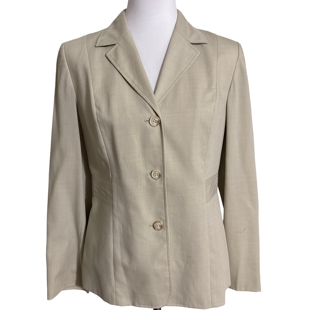 LOFT Beige Wool Classic Blazer